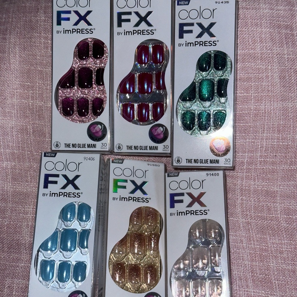 Brand new Bundle of 6 Color fx by impress nail bundles.